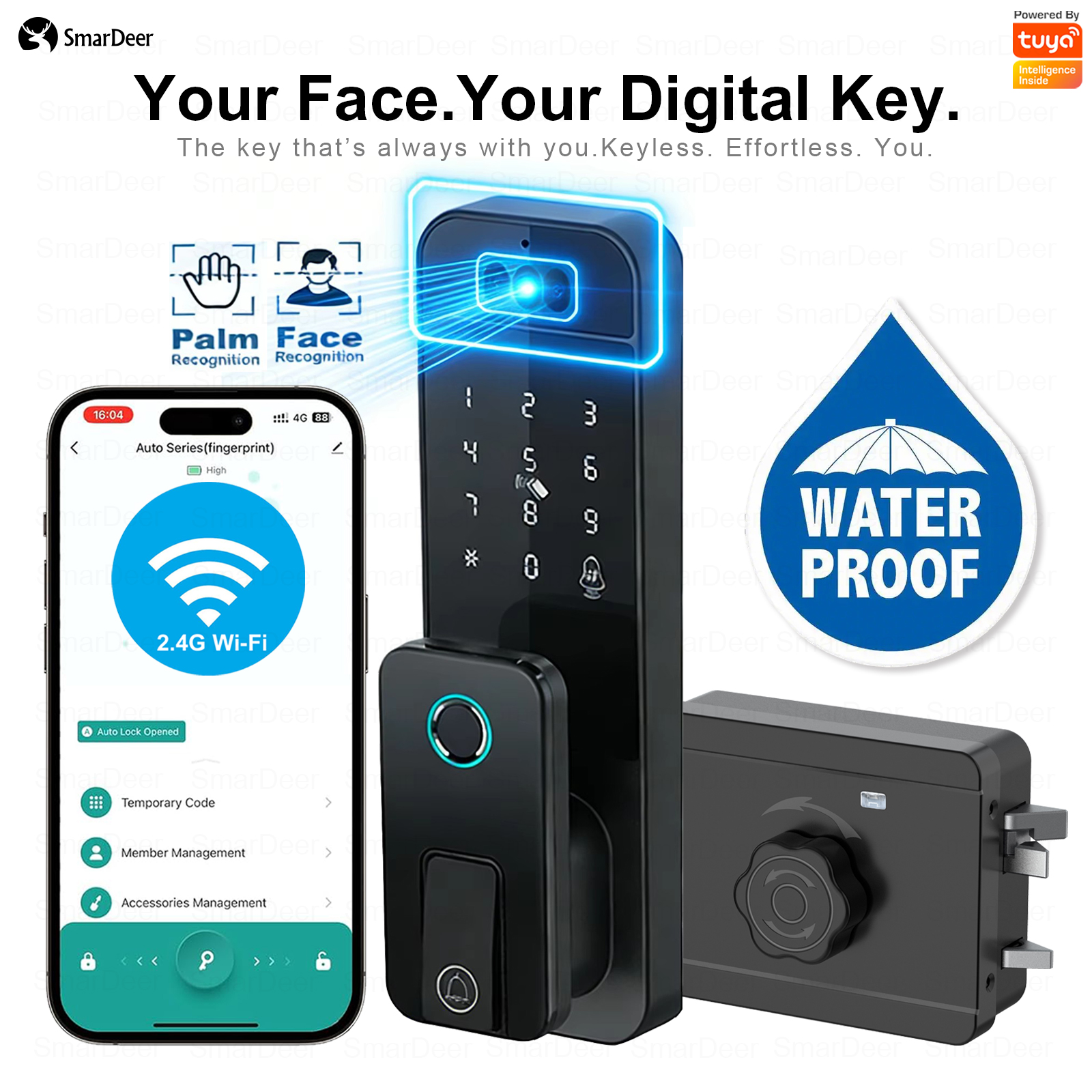Smart Garden Gate - Waterproof Outdoor Smart Door Lock Fingerprint