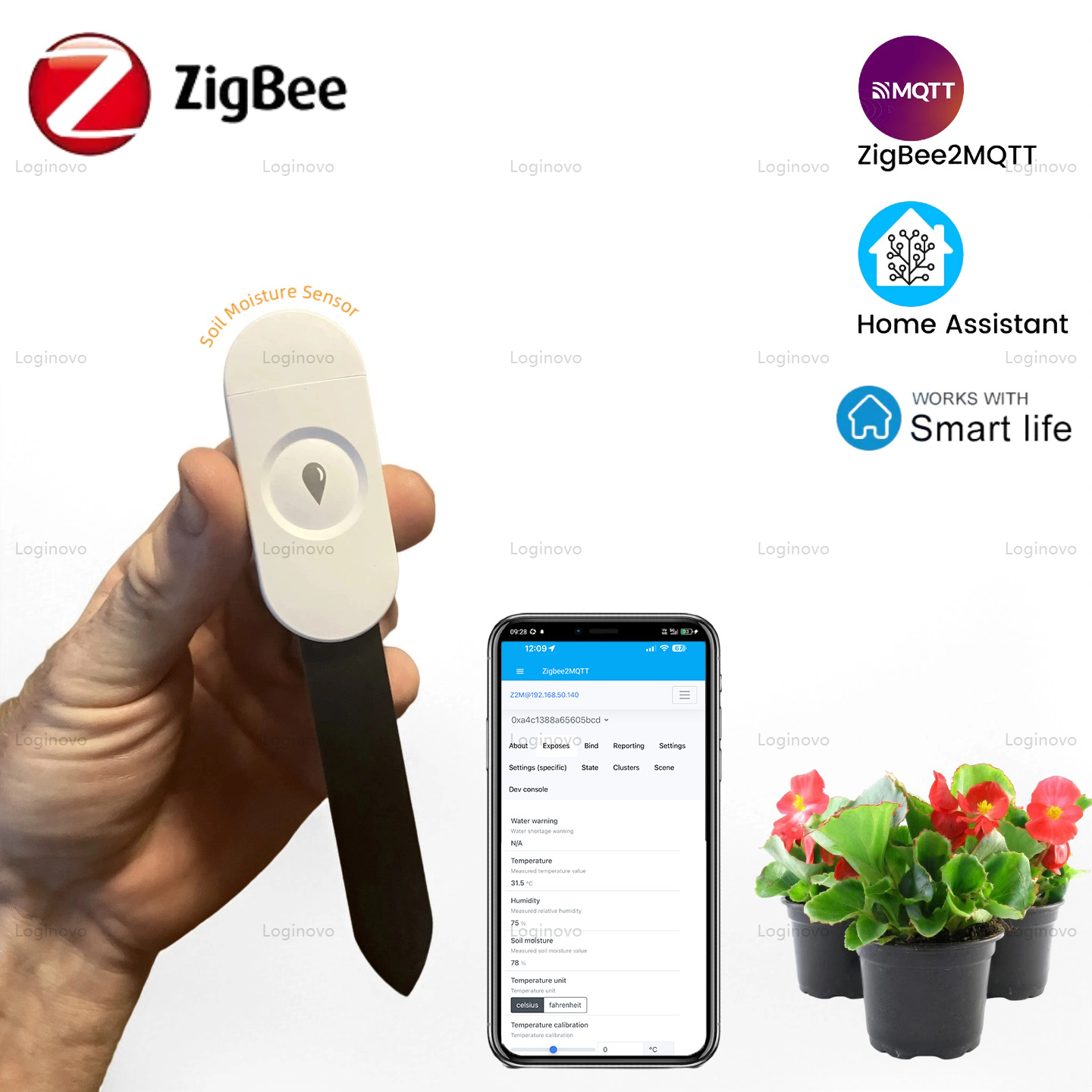 Zigbee Soil Moisture Tester Me - Smart Garden At Home review and price