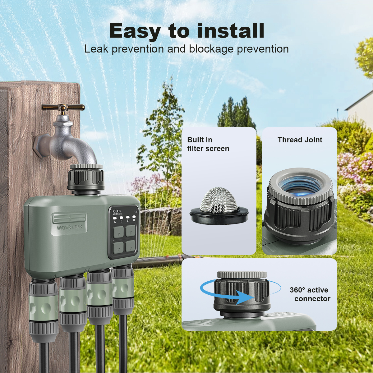 4 Outlet Programmable Water Ti - Smart Garden Outdoor review and price